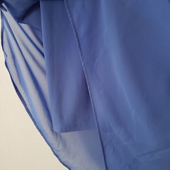 Chico's Dusty Blue Asymmetric Shift Dress 00 Small - Picture 8 of 10